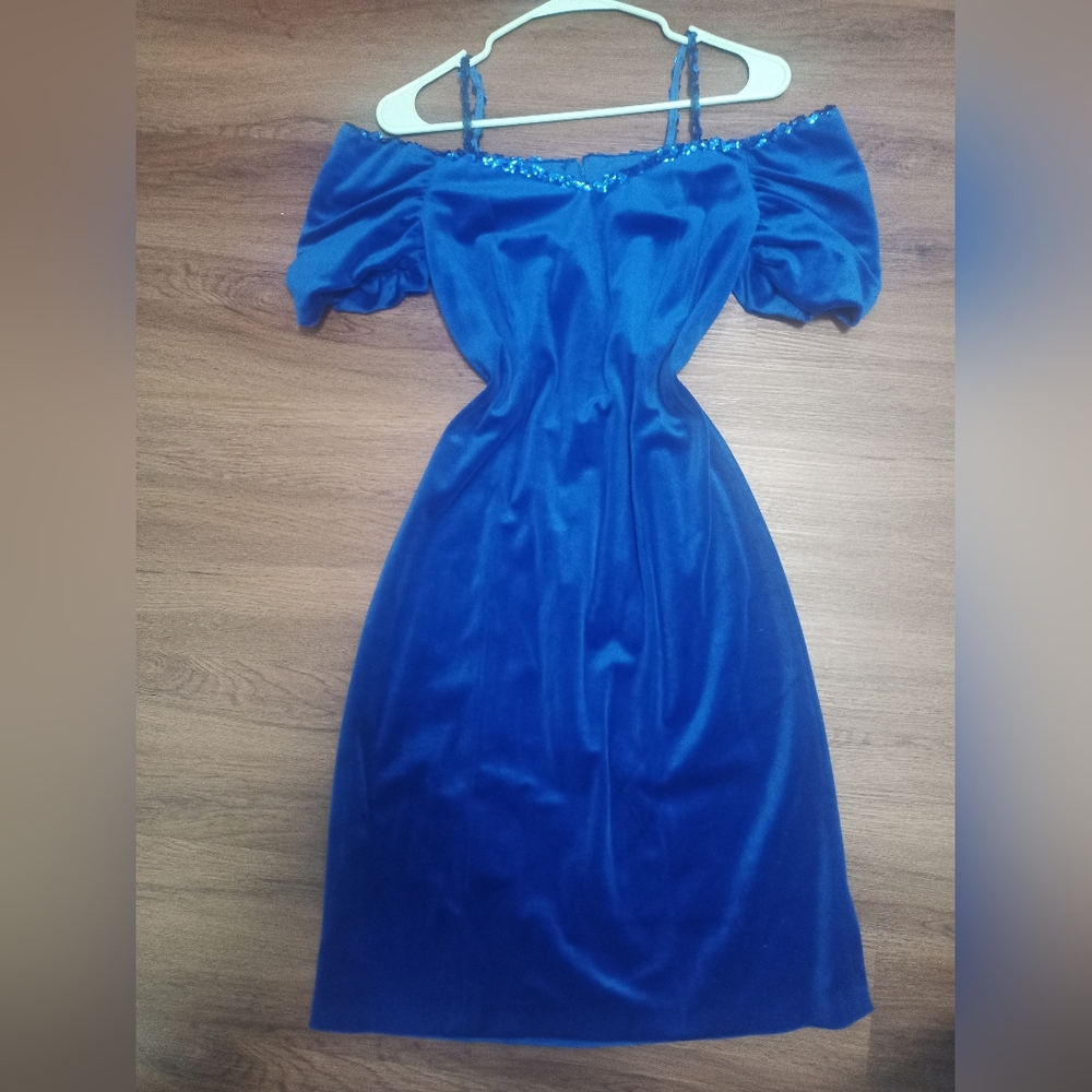 Blue vintage handmade dress